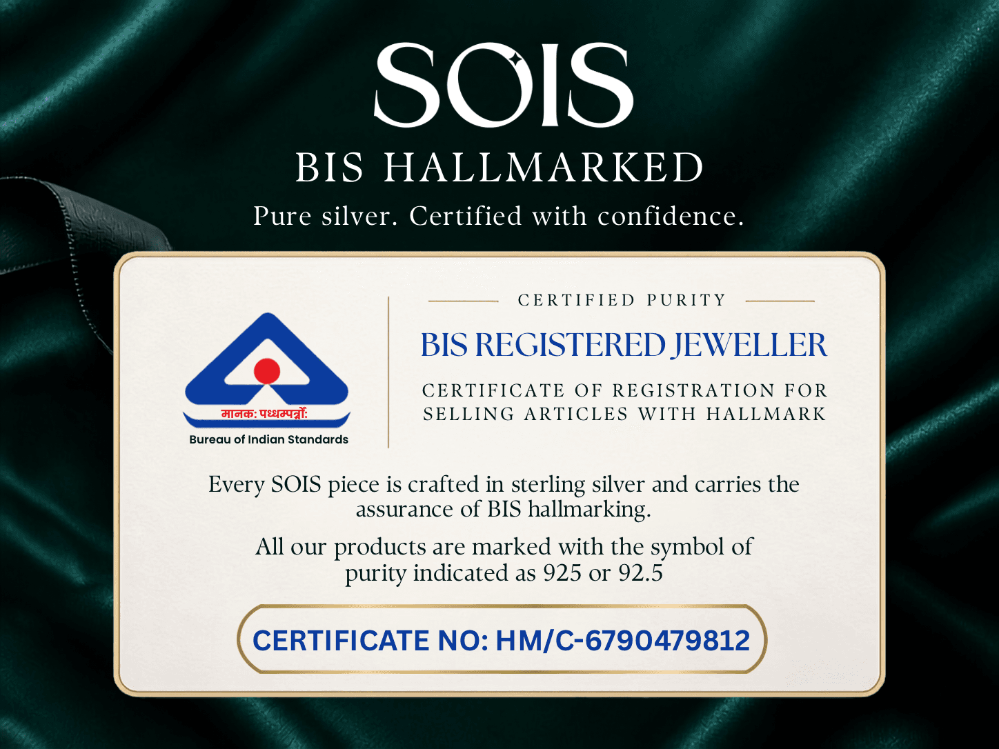 SOIS BIS hallmark certificate of registration